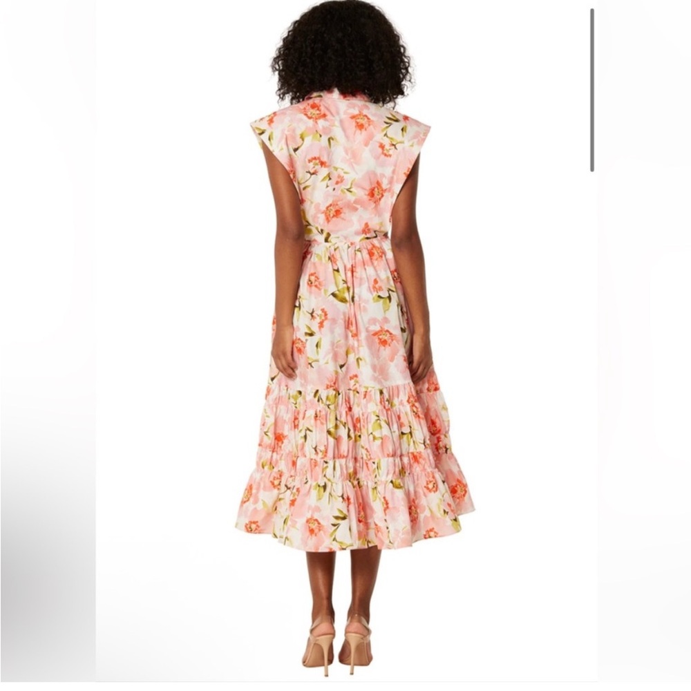 Misa Los Angeles Floral Dress - Pink and Orange - Picture 3 of 6